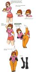  2009 anthro bendzz bottomless canine clothed clothing comic digitigrade female fox hair human human_to_anthro mammal mask pawpads red_hair sequence tail_growth transformation 