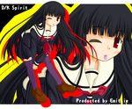  black_hair enma_ai jigoku_shoujo red_eyes school_uniform seifuku serafuku 