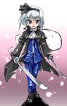  coat gengorou hitodama konpaku_youmu konpaku_youmu_(ghost) solo sword touhou weapon 