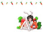  animal_ears bunny_ears carrot gengorou highres inaba_tewi kneehighs panties socks solo touhou underwear wallpaper 