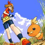  haruka_(pokemon) lowres oekaki pokemon spandex torchic 