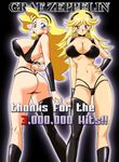  2girls big_breasts black_background blonde_hair blue_eyes blush bra breasts ellis_valentine gaogaigar godannar graf_zeppelin large_breasts long_hair looking_at_viewer looking_back multiple_girls panties purple_eyes shinkon_gattai_godannar!! simple_background swan_white ta152_(graf_zeppelin) underwear yuusha_ou_gaogaigar yuusha_series 