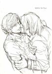  2boys cute henry_townshend male_focus monochrome multiple_boys silent_hill simple_background walter_sullivan yaoi 