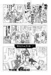  6+girls apple_inc. artist_request chair comic glasses greyscale highres holding holding_microphone long_hair macintosh me-tan microphone monochrome multiple_girls music os-tan osx singing table translation_request xp-tan 
