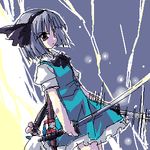  katana konpaku_youmu lowres petenshi_(dr._vermilion) sketch solo sword touhou weapon 
