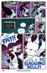 absurd_res ambiguous_gender amputee anthro avali blue_eyes bodily_fluids comic crossed_arms crying dialogue disability drooling duo endosoma english_text furufoo hi_res nonbinary_(lore) overweight prosthetic prosthetic_wing sad safe_vore saliva sitting tears text transformation url void_being void_monster vore weight_gain wings
