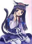  animal_ears cardcaptor_sakura cat_ears cat_tail daidouji_tomoyo gothic_lolita lolita_fashion long_hair long_sleeves mutsuki_(moonknives) pantyhose solo tail 