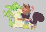  anthro chipmunk clover_(plant) clover_leaf dipodid duo female female/female fur green ground_squirrel hair hi_res jerboa kissing kissing_cheek leaf love mammal multicolored_body multicolored_fur multicolored_hair plant rainbow_body rainbow_fur rainbow_hair rodent sciurid weeklyparty 
