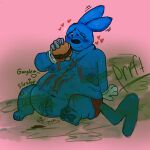  anthro belly_overhang bobtheoshawott body_hair bottomwear breasts burger chest_hair cleavage clothed clothing dirty_belly dirty_moob fart fart_cloud fart_fetish food gloves hairy_body hairy_moob half_naked handwear haplorhine heart_symbol hi_res holding_food holding_object huge_moobs humanoid hybrid lagomorph leporid male mammal monkey moobs musk musky_armpit musky_body nipples obese obese_anthro obese_male overweight overweight_anthro overweight_male primate rabbit red_bottomwear red_clothing red_shorts riggy_the_runkey rumbling_stomach runkey shorts sitting sitting_on_ground slob sloppy_joe solo tail thick_tail thick_thighs 
