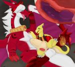  2019 anal anal_penetration anus bulge charmeleon digital_media_(artwork) dragon dragonsaviour internal knot male male/male nintendo penetration penis pok&eacute;mon pok&eacute;mon_(species) shao size_play tongue tongue_out video_games 