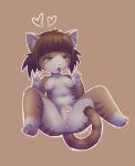  anthro blush breasts butt digital_media_(artwork) domestic_cat felid feline felis female fur hair kemono mammal nipples open_mouth pussy sadleen simple_background solo tongue 