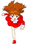  animated animated_gif artist_request dress full_body long_sleeves lowres neon_genesis_evangelion red_dress running solo souryuu_asuka_langley transparent_background younger 