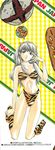  animal_print azusagawa_tsukino bare_shoulders breasts comic cosplay cover cover_page hashiguchi_takashi horns kneeling long_hair looking_at_viewer lum lum_(cosplay) navel small_breasts solo tiger_print urusei_yatsura yakitate!!_japan 