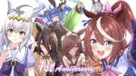  6+girls @_@ ahoge animal_ears ascot black_hair black_ribbon blue_eyes blue_hair blue_hairband blush bow bowtie brown_dress brown_hair casual closed_mouth coat commentary_request crossed_bangs dress ear_covers ear_ornament ear_tag earrings epaulettes fang flipped_hair frills gloves grey_hair grin hair_between_eyes hair_ornament hair_over_one_eye hairband headband heterochromia highres holding holding_spoon hood hooded_coat hoodie horse_ears horse_girl jacket jewelry long_hair long_hair_between_eyes long_sleeves looking_at_viewer manhattan_cafe_(casual)_(umamusume) manhattan_cafe_(umamusume) multicolored_coat multicolored_hair multicolored_hairband multicolored_hoodie multiple_girls neck_ribbon necocafe_lili o_o oguri_cap_(umamusume) open_mouth pink_ascot ponytail puffy_short_sleeves puffy_sleeves purple_bow purple_bowtie purple_eyes purple_shirt red_headband ribbon rice_shower_(casual)_(umamusume) rice_shower_(umamusume) sailor_collar sailor_shirt school_uniform sharp_teeth shirt short_sleeves single_earring single_epaulette smile spoon streaked_hair striped_clothes striped_hairband stuffed_animal stuffed_rabbit stuffed_toy tamamo_cross_(umamusume) teeth tokai_teio_(peak_joy)_(umamusume) tokai_teio_(umamusume) tracen_school_uniform twin_turbo_(blast_mode!_turbo_engine)_(umamusume) twin_turbo_(umamusume) twintails two-tone_hairband umamusume upper_teeth_only white_hair white_jacket white_sailor_collar yellow_eyes yellow_shirt 