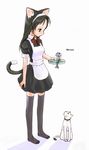  animal animal_ears artist_request black_legwear cat cat_ears copyright_request extra_ears fish_bone fish_skeleton hair_ornament hairband hairclip maid skeleton solo tail thighhighs 