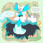  anthro bubblepuppers delphox diaper elder elderly elderly_anthro elderly_male embarrassed english_text feces front_view generation_6_pokemon hi_res imminent_diaper_change lying male nintendo on_back pokemon pokemon_(species) soiled soiled_diaper solo text unclean_diaper used_diaper 