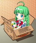  artist_request box cardboard_box computer green_hair in_box in_container me-tan os-tan solo 