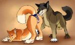 anal animal_genitalia animal_vulva balls black_pawpads brown_body brown_fur brown_tail canid canine canine_genitalia canine_vulva claws duo female feral feral_on_feral fur genitals grey_tail hi_res killthe_demon kulta_(killthe_demon) lingerie_on_feral male male/female mammal narrowed_eyes oral orange_body orange_eyes orange_fur orange_tail pawpads penis penis_tip pink_pawpads pink_tongue red_penis rimming sex simple_background tail tan_balls tan_body tan_fur tongue tongue_out vulva white_body white_claws white_fur white_tail