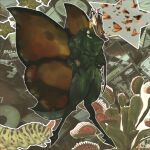 1:1 2026 2_antennae alternate_form antennae_(anatomy) anthro anthrofied arthropod biped black_antennae black_body butterfly caterpillar crown digital_media_(artwork) disney emoji_description eyespots featureless_crotch grin headgear hi_res hoppers_(disney) insect insect_wings larva lepidopteran lepidopteran_wings looking_back markings mixed_media monarch_butterfly multicolored_wings nude_anthro nude_male orange_wings photography_(artwork) pixar ruff shaded slim_anthro slim_male smile solo spread_wings standing teeth three-quarter_view titus_(hoppers) toothy_grin viffster wings 