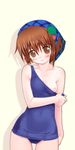  futaba_channel headshop kei_jiei musu nipples off_shoulder one-piece_swimsuit school_swimsuit solo swimsuit third-party_edit 