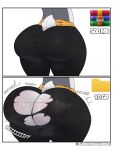  absurd_res anthro big_butt bodily_fluids bottomwear butt clothing fur gukimagone_(artist) hi_res lagomorph leporid male mammal meme multicolored_body multicolored_fur pants rabbit solo sweat thick_thighs tight_bottomwear tight_clothing torn_bottomwear torn_clothing torn_pants white_body yamido 