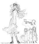  fukuzawa_yumi greyscale laughing long_sleeves maria-sama_ga_miteru mike156 monochrome multiple_girls nijou_noriko ogasawara_sachiko sketch toudou_shimako wind 