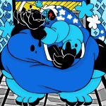  astro_novalite bismuth123 blue blushcrunch_studio bright_colors claws dandy's_world digitql_art heart_symbol hi_res humanoid male obese overweight overweight_male paws roblox star toony 