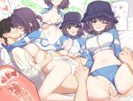  1boy 1girl absurdres ass bikini bikini_bottom_aside bikini_bottom_only blue_archive blush bottomless breasts bucket_hat cervix closed_eyes clothed_sex clothing_aside commentary_request cross-section cum cum_in_pussy deep_penetration ejaculation french_kiss girl_on_top green_eyes green_halo halo happy_sex hat heart hetero highres holding_hands interlocked_fingers internal_cumshot kiss large_breasts lying missionary navel nipples official_alternate_costume on_back one_eye_closed open_clothes open_mouth paizuri partial_commentary penis pussy raglan_sleeves rash_guard saki_(blue_archive) saki_(swimsuit)_(blue_archive) sensei_(blue_archive) sex smile spread_legs straddling sweat swimsuit uber_(29131626) uncensored uterus vaginal x-ray 