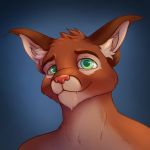  2019 anthro close-up digital_media_(artwork) felid feline foxyghost fur green_eyes looking_at_viewer male mammal multicolored_fur pink_nose portrait simple_background smile solo solo_focus 