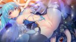  1girl anus arch_kalmia armor black_thighhighs blue_hair blush breasts broken_armor censored closed_mouth fuyunagi_tsubasa game_asset gloves hair_ornament hairclip large_breasts long_hair looking_at_viewer lying magical_girl monster mosaic_censoring navel nipples non-web_source official_art on_back ponytail purple_eyes pussy restrained satou_takumi self-datamine shinsou_kenki_arch_saver slime_(creature) solo spread_legs tentacles thighhighs torn_clothes torn_gloves torn_thighhighs variant_set visual_novel_cg 