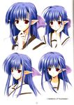  blue_hair blush character_sheet expressions half_updo highres long_hair nerine red_eyes shuffle! suzuhira_hiro 