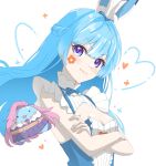  ._. 1girl :p animal_ears arahashi_tabi blue_hair blue_leotard blush braid breasts cleavage closed_mouth commentary_request creature crossed_arms fake_animal_ears floating_hair frilled_leotard frilled_shrug frills from_side half_up_braid highres korean_commentary leotard long_hair looking_at_viewer looking_to_the_side medium_breasts multicolored_hair pink_hair pleated_skirt pungdangi_(arahashi_tabi) purple_eyes purple_skirt rabbit_ears shrug_(clothing) simple_background skirt sleeveless_shrug smile solo_focus stellive straight_hair strapless strapless_leotard streaked_hair tongue tongue_out turning_head upper_body v-shaped_eyebrows virtual_youtuber wabtteong white_background white_shrug white_streaks 