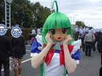  akibablog animegao cosplay green_hair kigurumi laughing_man me-tan os-tan photo solo 