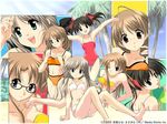  artist_request bikini chigusa_koi chigusa_ui day futakoi hinagiku_lala hinagiku_lulu momoi_ai momoi_mai multiple_girls shirogane_sara shirogane_souju siblings sisters swimsuit twins twintails 