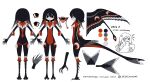  1boy absurdres artist_name black_hair closed_mouth color_guide english_text feathered_wings feathers full_body grey_feathers grey_fur grey_tail grey_wings harpy_boy highres jejejunum male_focus mars_symbol monster_boy multicolored_feathers multicolored_fur multicolored_hair multicolored_tail multicolored_wings nethermare orange_eyes orange_feathers orange_fur orange_tail orange_wings original red_eyes red_feathers red_fur red_hair red_tail red_tongue red_wings reference_sheet sharp_teeth short_hair sketch_inset tail teeth two-tone_hair vain_(charbroiler) white_background white_feathers white_fur white_tail white_wings wings 