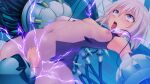  1girl ahegao arch_zion armpits bare_shoulders bdsm blue_eyes blush bodysuit bondage bound breasts cable censored covered_navel dutch_angle elbow_gloves electricity electrocution female_orgasm forced_orgasm game_asset gloves jambread magical_girl mosaic_censoring nipple_clamps nipple_injection nipple_stimulation nipples non-web_source object_insertion official_art open_mouth orgasm pussy pussy_juice restrained rolling_eyes see-through_clothes self-datamine sex_machine shinsou_kenki_arch_saver short_hair skin_tight small_breasts solo spread_legs stationary_restraints tears tongue tongue_out torn_bodysuit torn_clothes vaginal vaginal_object_insertion variant_set visual_novel_cg wide_spread_legs yuno_plaftskaya 
