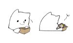  annoying_dog black_hair bug colored_skin deltarune dog empty_wallet fly heterochromatic_eyewear highres holding holding_wallet in_wallet long_nose official_art pointy_nose spamton_g._spamton temmie_chang tinted_eyewear transparent_background utdr_(toby_fox) wallet white_dog white_skin 