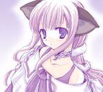  :o animal_ears cat_ears collar itachi_chimaki looking_at_viewer original purple_eyes purple_hair solo 