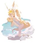 1girl absurdres animal_ear_fluff animal_ears bare_shoulders blonde_hair blue_archive blush commentary flat_chest fox_ears fox_girl fox_tail hair_over_one_eye halo highres jacket leaning_forward looking_at_viewer official_alternate_costume official_alternate_hairstyle one-piece_swimsuit open_clothes open_jacket open_mouth pink_eyes seia_(blue_archive) seia_(swimsuit)_(blue_archive) side_ponytail solo summer_(724788381) swimsuit tail visor_cap white_one-piece_swimsuit yellow_halo yellow_jacket 