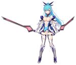  1girl aqua_hair arch_kalmia armored_boots blue_hair blush boots breasts closed_mouth dual_wielding fingerless_gloves frown full_body fuyunagi_tsubasa game_asset gloves gold_trim hair_ornament high_ponytail holding holding_sword holding_weapon large_variant_set long_hair looking_at_viewer magical_girl medium_breasts nipples non-web_source official_art panties pink_eyes ponytail red_eyes reverse_grip saitou_natsuki self-datamine shinsou_kenki_arch_saver simple_background solo sword tachi-e thighhighs torn_clothes torn_thighhighs transparent_background underwear variant_set weapon 