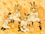  antennae arthropod_girl bee bee_girl bee_wings beehive belly breasts bug cleft_of_venus hive honey honey_dipper honeycomb_(pattern) honeycomb_background insect_wings monochrome nipples nude object_insertion odoroodoroc original pussy pussy_juice pussy_juice_in_container pussy_juice_trail spread_legs stinger uncensored vaginal vaginal_object_insertion wings yuri 
