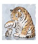 animal animal_focus baby_animal border cat commentary gentlecat highres kitten no_humans original rain tiger untranslatable_commentary white_border yellow_eyes 