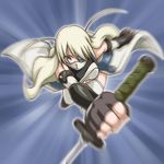  don_(donburimon) eyepatch jubei-chan katana lowres mask solo sword weapon yagyuu_freesia 