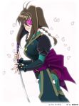  eyepatch heart heart_eyepatch jubei-chan katana maki_michaux nanohana_jiyuu petals solo sword weapon 