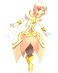  blue_eyes boots dress ekoo estellise_sidos_heurassein full_body gloves knee_boots pink_dress pink_hair short_hair solo tales_of_(series) tales_of_vesperia white_background 
