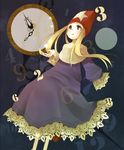  bangs blonde_hair clock final_fantasy final_fantasy_tactics frills hat robe snowberry solo time_mage time_mage_(fft) 