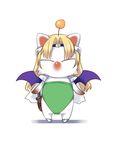  bad_pixiv_id blonde_hair cape celes_chere celes_chere_(cosplay) cosplay final_fantasy final_fantasy_vi green_leotard headband kirishima_satoshi leotard long_hair moogle no_humans solo wig wings 