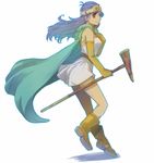  bad_id bad_pixiv_id blue_hair boots cape circlet dragon_quest dragon_quest_iii elbow_gloves gloves kagami_(nakatsuki) legs long_hair red_eyes sage_(dq3) skirt solo staff 