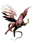  atlus bird demon eagle griffin gryphon gryphon_(shin_megami_tensei) persona shin_megami_tensei tail talons wings 