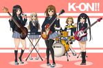  akiyama_mio band black_eyes black_hair blazer blonde_hair blue_eyes brown_eyes brown_hair drum drum_set guitar hirasawa_yui instrument jacket k-on! kotobuki_tsumugi legs long_hair multiple_girls nakano_azusa renha school_uniform shoes short_hair skirt synthesizer tainaka_ritsu thighhighs tiptoes uwabaki 